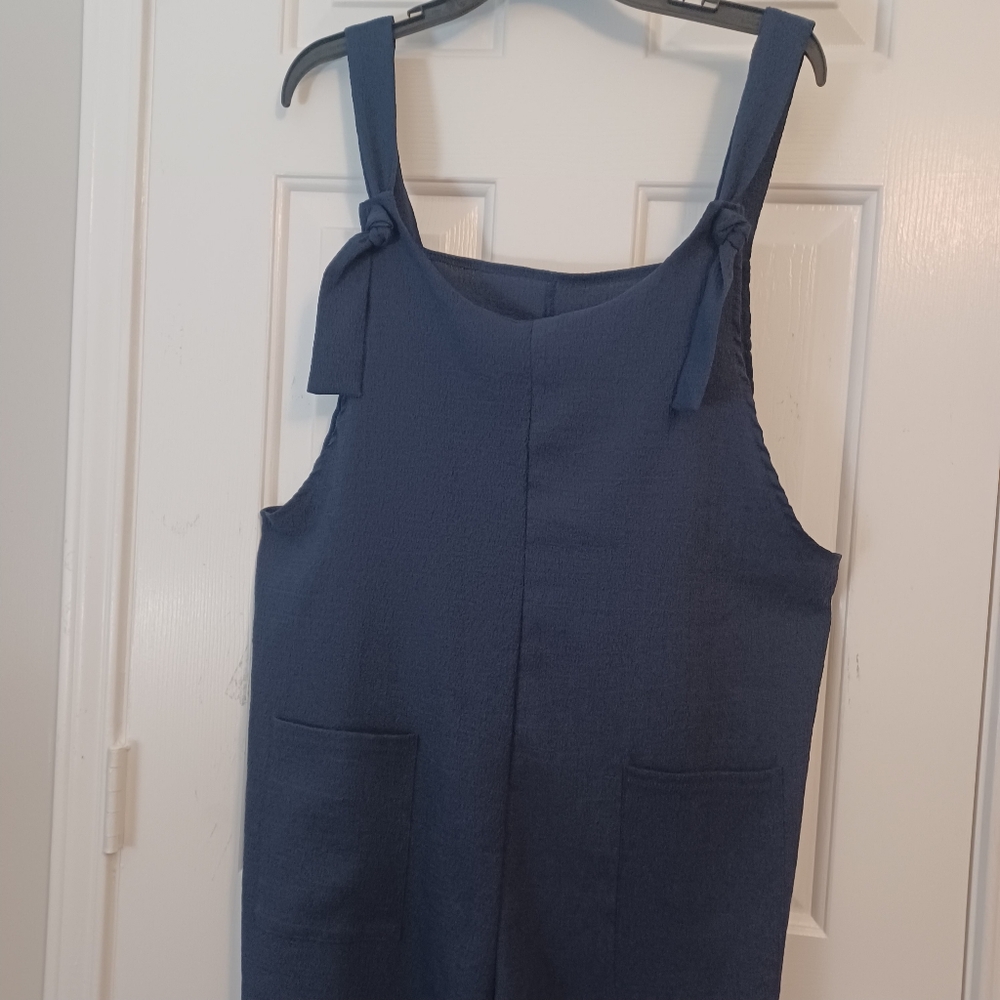 Amazon Linen Look Wide Leg jumpsuit romper Sz XXL - Picture 1 of 6
